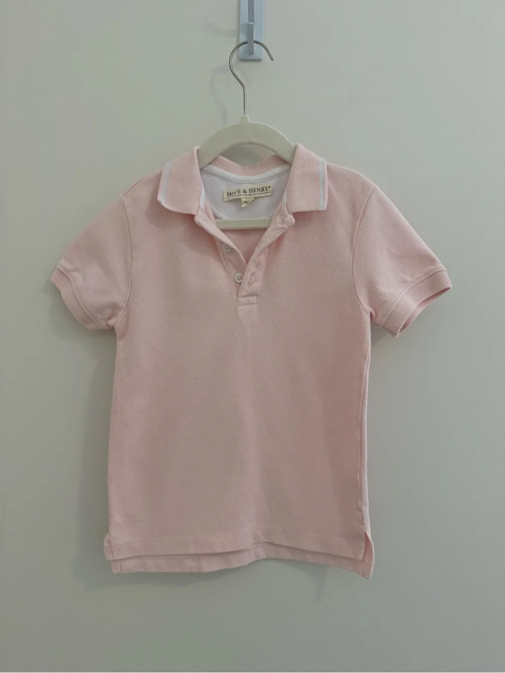 Pink Hope & Henry Polo Shirt for Boys Size XS 100% Organic Cotton - Picture 1 of 4